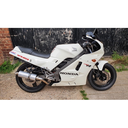 1142 - 1987 Honda VFR400R, 399 cc. Registration number D228 CHG. Frame number NC21-1015119. Engine number u... 