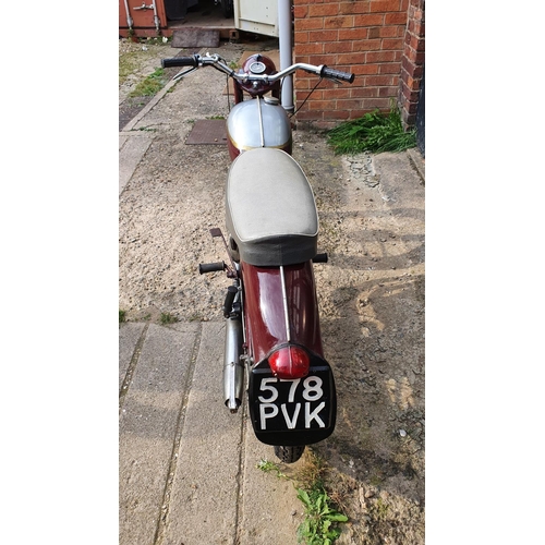 1123 - 1961 James Flying Cadet, 149cc. Registration number 578 PVK. Frame number CL15A 9689. Engine number ... 