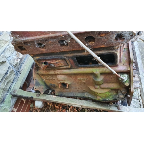 116 - An MGA 1500 cc engine, 15 GB-U-H-33551, a Riley 1500cc engine, 15RA-U-H-7438 and two gearboxes, unkn... 