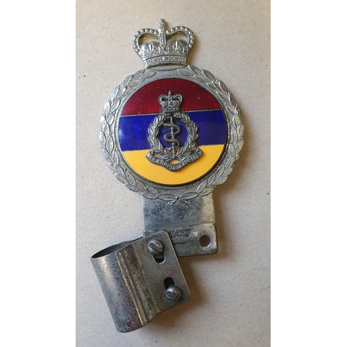 68 - A British Army Medical Corps vintage car bumper badge, by Gaunt of London.