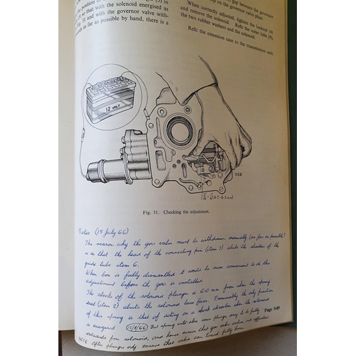 114 - Jaguar Automatic Transmission service manual, with hand written notes.