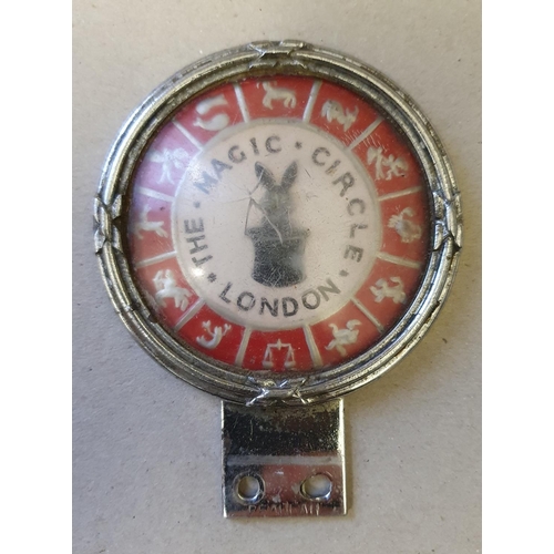 75 - The Magic Circle, London car bumper badge, by Beaulah, with perspex cover.