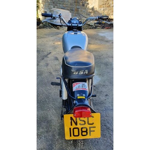 1132 - 1967 BSA B40, 350cc. Registration number NSC 108F. Frame number B40GD219. Engine number B40GD556.
In... 