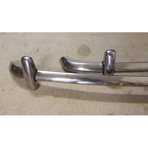 123 - Two Mini chrome bumpers with over riders.