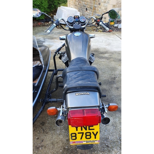 1152 - 1983 Honda Silver Wing with side car, 650cc. Registration number YNE 878Y. Frame number JH2RC1006 DM... 