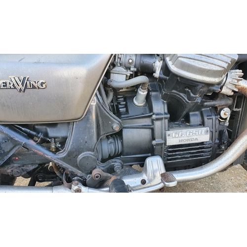 1152 - 1983 Honda Silver Wing with side car, 650cc. Registration number YNE 878Y. Frame number JH2RC1006 DM... 