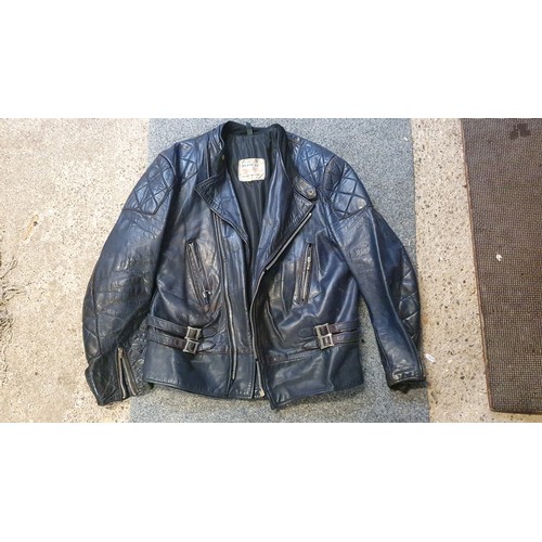 66 - A Lewis Leather blue Aviakit jacket, size 42.