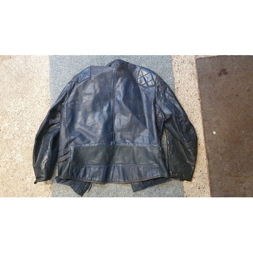 66 - A Lewis Leather blue Aviakit jacket, size 42.