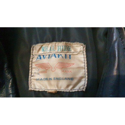 66 - A Lewis Leather blue Aviakit jacket, size 42.