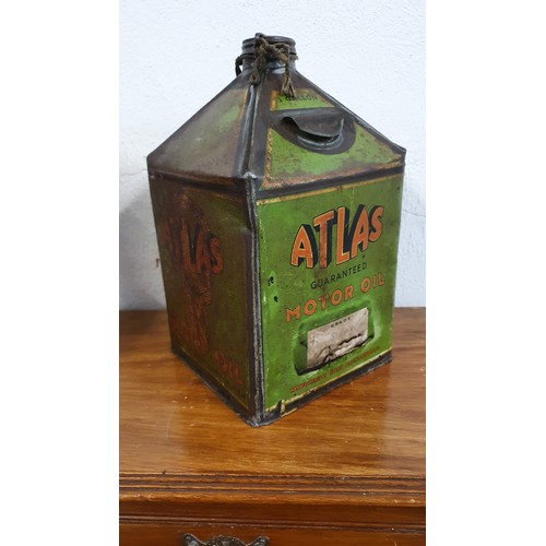 92 - An Atlas Motor Oil 1 gallon can.