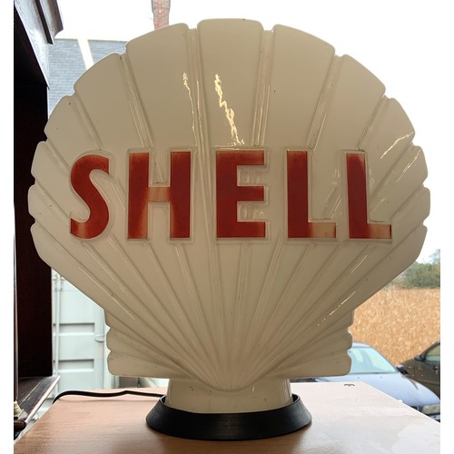 99 - A Shell white glass petrol pump globe, Property of Shell - Mex & B.P. Ltd, height 45 cm.