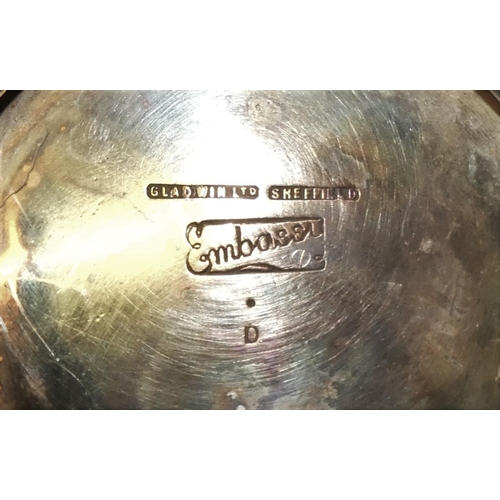 160 - An electroplated punch bowl, with gadrooned border, inscribed Ostwind & Co, diameter 30 cm.