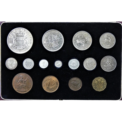 80 - A Royal Mint George VI 1937 Specimen Coin set, the fifteen coins, from Crown to Farthing set in orig... 