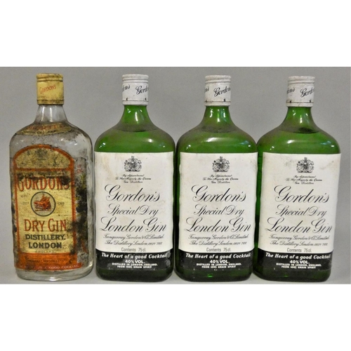 263 - Gordons Special Dry Gin, 75cl x 3 and Gordons Dry Gin, 75 cl x 1 (4).