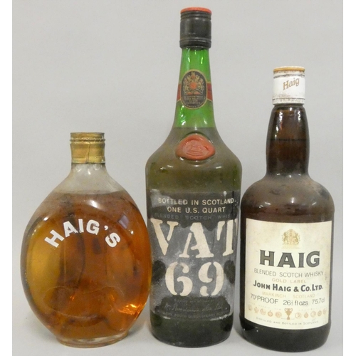 271 - Haig Gold Label, 75cl x 1, Haig Dimple, 75cl x 1, VAT 60, one US quart x 1 (3).