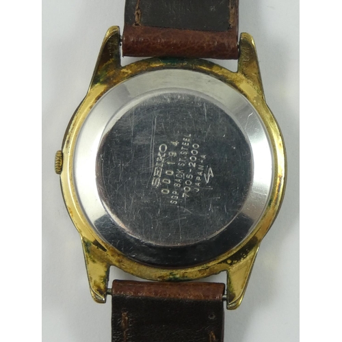 168 - A Seiko, gentleman's automatic date wristwatch, circa 1971, the silvered dial with baton markings, t... 