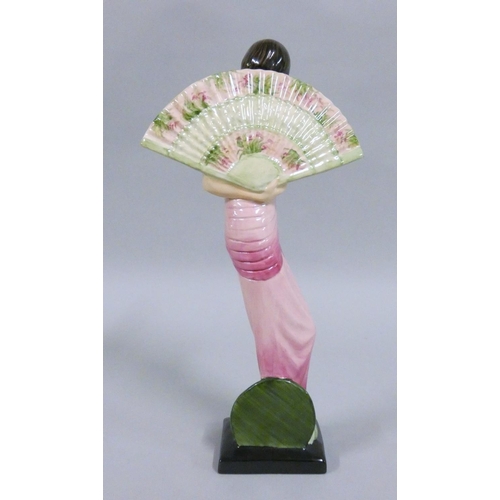 322 - A Kevin Francis limited edition model of entitled Lady with Fan, modelled as an Art Deco lady, by Ge... 