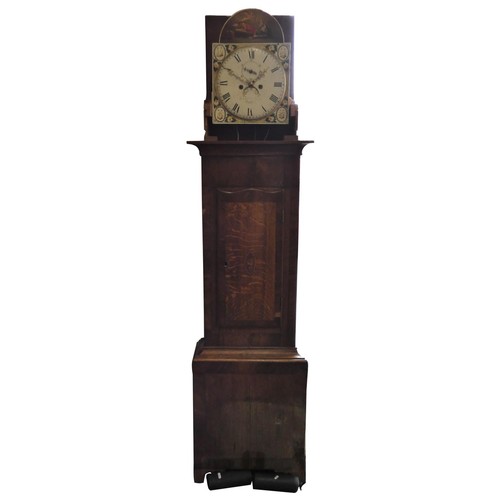 442 - Frank Dobson, Driffield, a Victorian oak and mahogany eight day long case clock, c. 1823 -1835, the ... 