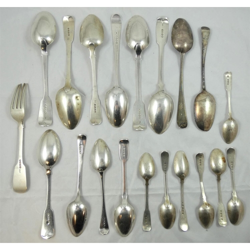 27 - A quantity of George III and later silver flatware, various makers and dates, 28 oz.