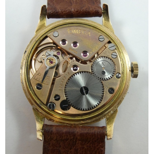 170 - Omega - an 18ct rose gold manual wind gentleman's wristwatch, ref 14707 - 7, c. 1960, the silvered t... 