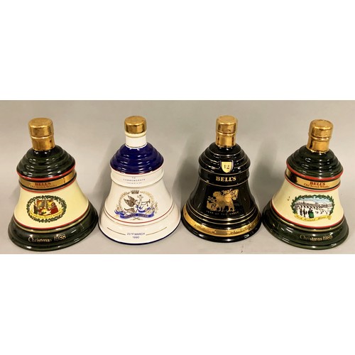 283 - Bells Whiskey Christmas Decanters 1988 - 92 (4)