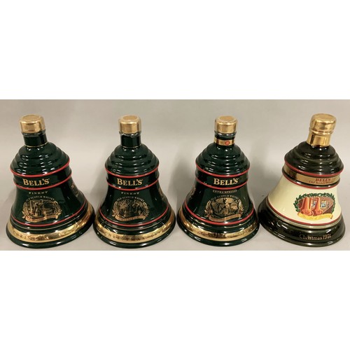 284 - Bells Whisky Christmas Decanters 1991-94 (4)