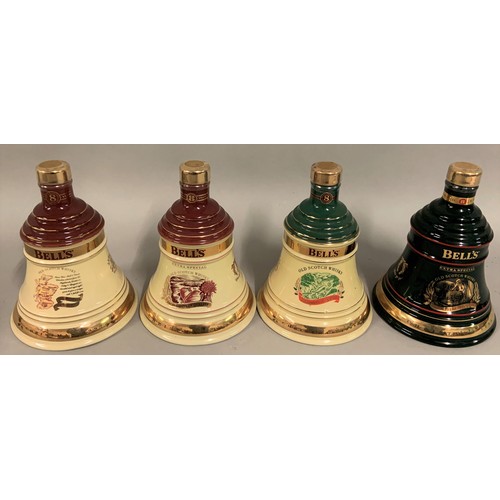 285 - Bells Whisky Christmas Decanters 1995-1998 (4)