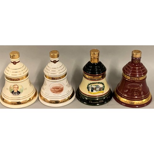 286 - Bells Whisky Decanters, commemorating christmas 1990, 1999, 2000,2003 (4)