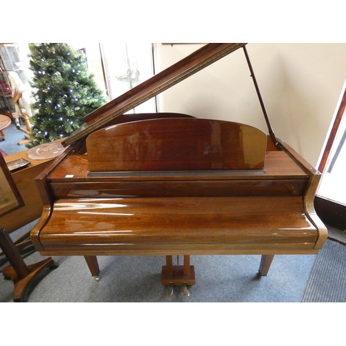 502 - A Kemble baby grand piano in a mahogany case, retailed by Harrods, reference number 69981, c.1979, w... 