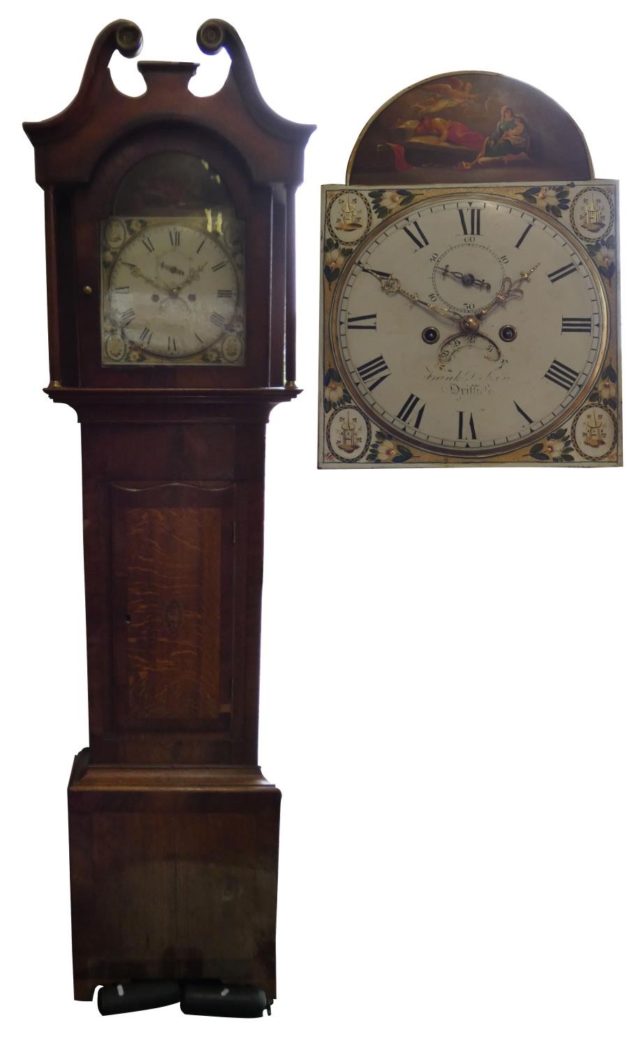 Frank Dobson, Driffield, a Victorian oak and mahogany eight day long ...