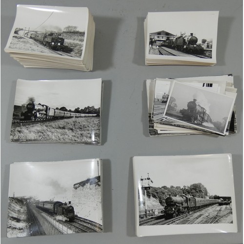 116 - Approximately 400 black and white photographs of steam locomotives, c. 1950/60, mainly Southern Regi... 