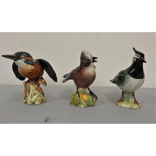 106 - Three Beswick birds, a Kingfisher, a Jay and a Lapwing (3).