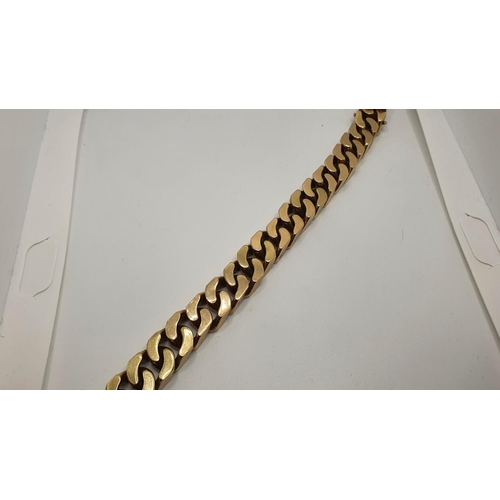 141 - A 9ct gold curb link bracelet, length 22 cm, weight 190 gms.

PAYMENT BY BANK TRANSFER ONLY