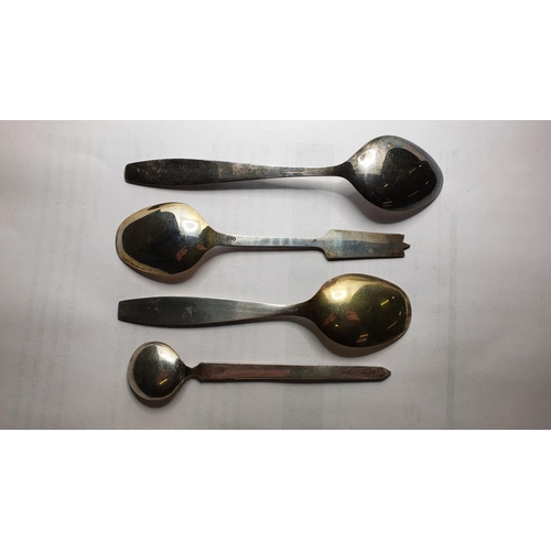 156 - Nils Hansen, a Norwegian silver spoon, two Year spoons and an Egyptian spoon.