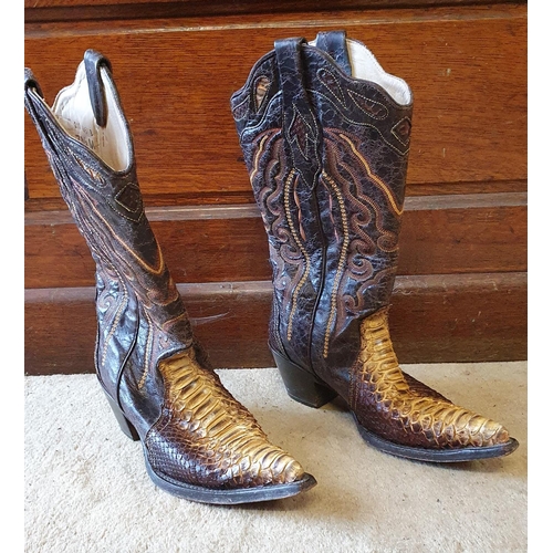 Ladies snakeskin 2024 cowboy boots