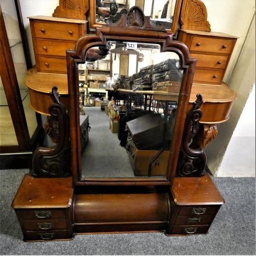 321 - A mahogany duchess dressing table together with a similar dressing table top. (2)