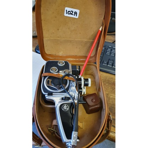 102A - A Bolex paillard D8L cine camera, case