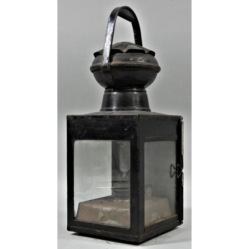 270 - A BR(E) hand lantern, with burner and a small hanging lantern, with burner (2).