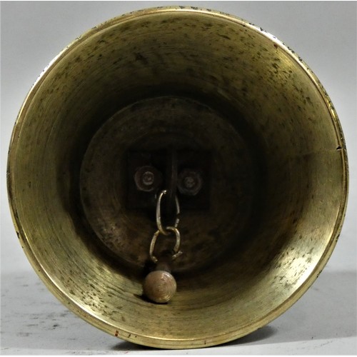 126 - A brass NER horse drawn cart locking wheel nut and a small NER handbell (2).