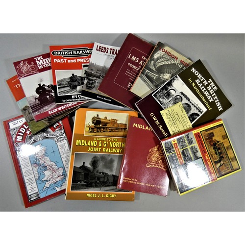 58 - A collection of 23 railway related books, to include The LMS at War and The Midlands.