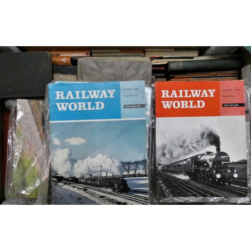 61 - A collection of railway related books, to include 60 Years of West Coast Express and Railway World M... 