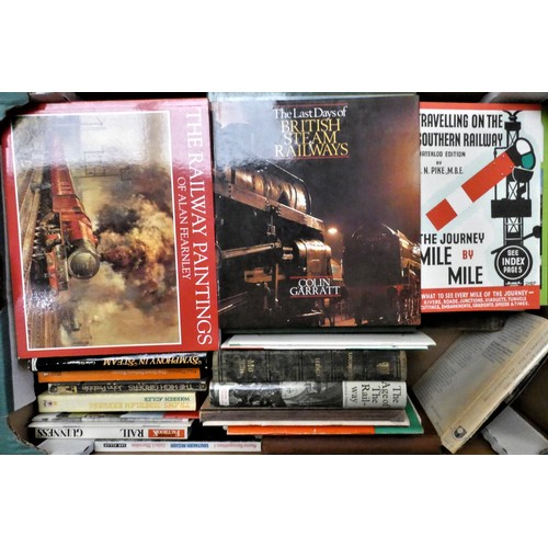 61A - A collection of railway related books, to include Locomotives of the Big Four, Transport Revolution ... 