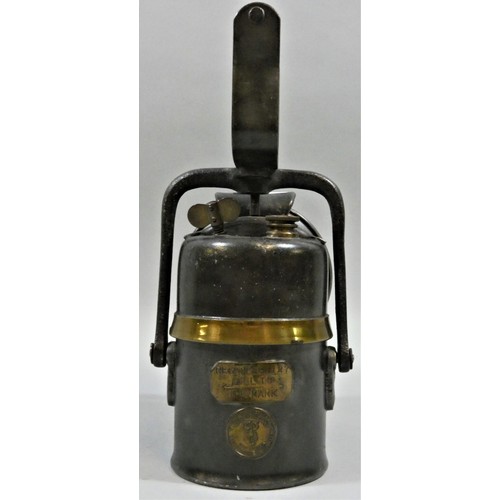 280 - A Crestella Engineering Company Ltd., The Premier Lamp, acetylene hand lamp,  25.5cm