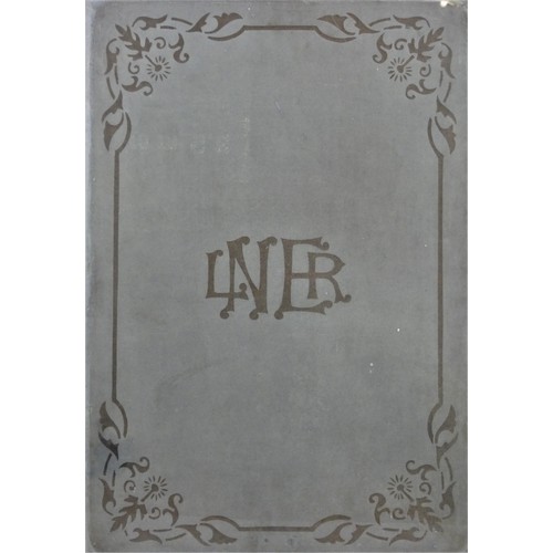 287 - A LNER etched glass panel, as used in a coach toilet window, with monogram and floral corners.