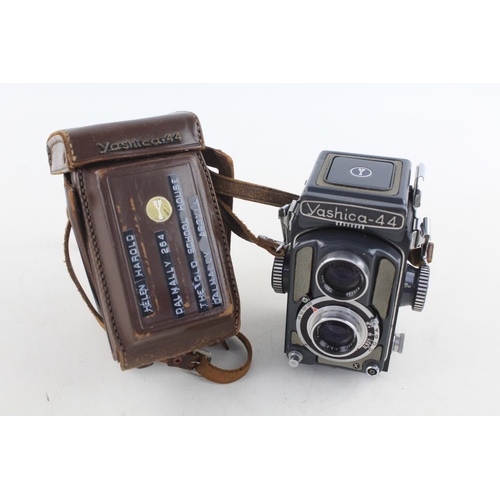 Yashica-44 TWIN LENS CAMERA Yashikor 60mm F/3.5 Lenses w/ Original