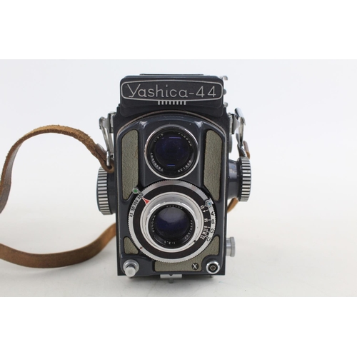 Yashica-44 TWIN LENS CAMERA Yashikor 60mm F/3.5 Lenses w/ Original