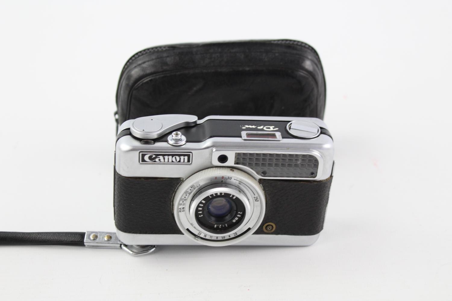 Canon Demi Half Frame 35mm Film Camera w/ Canon SH 28mm F/2.8 Lens & Case  This camera is WORKING Vi