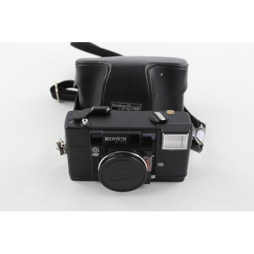 Konica C35 AF Auto Focus Range Finder Camera (All Black) Konica
