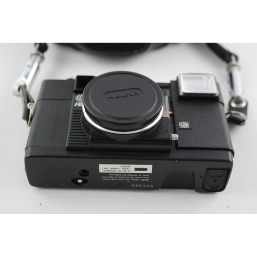 Konica C35 AF Auto Focus Range Finder Camera (All Black) Konica