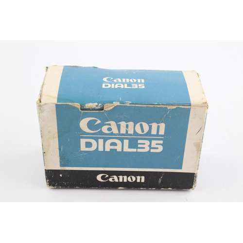 401 - Canon Dial 35 Half Frame Film Camera Canon SE 28mm F/2.8 Lens Original Case & Box  Sold as UNTESTED